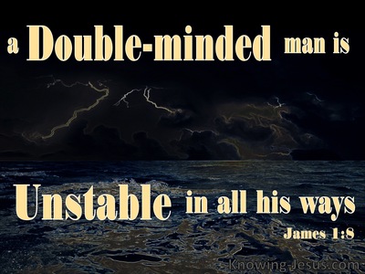 James 1:8 A Double Minded Man Is Unstable (black)